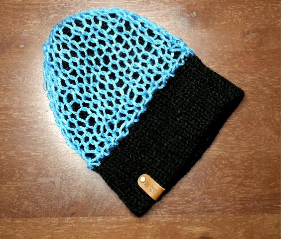 Dropped stitch beanie